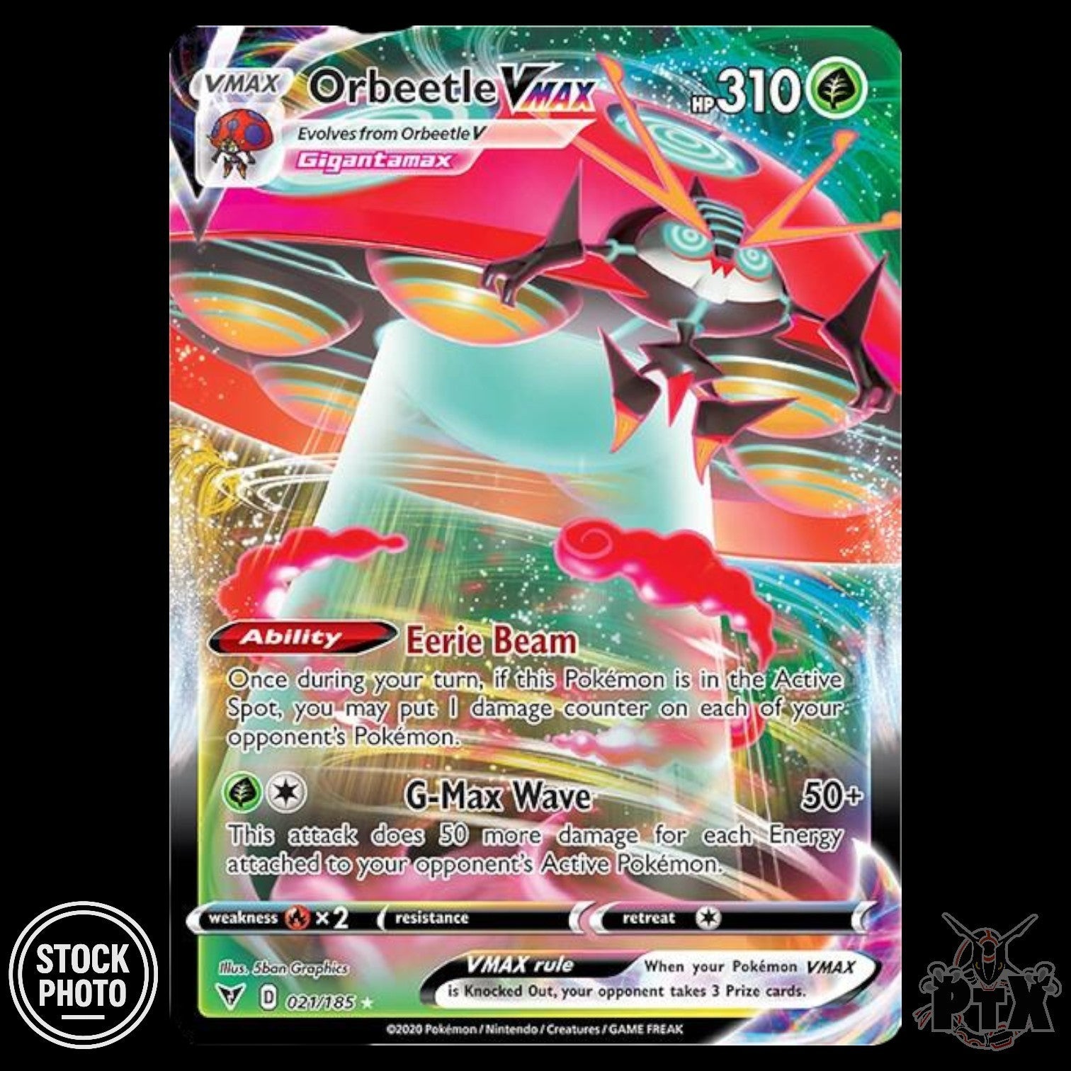 Orbeetle VMAX #021/185 Vivid Voltage NM/Near Mint Pokemon 2020