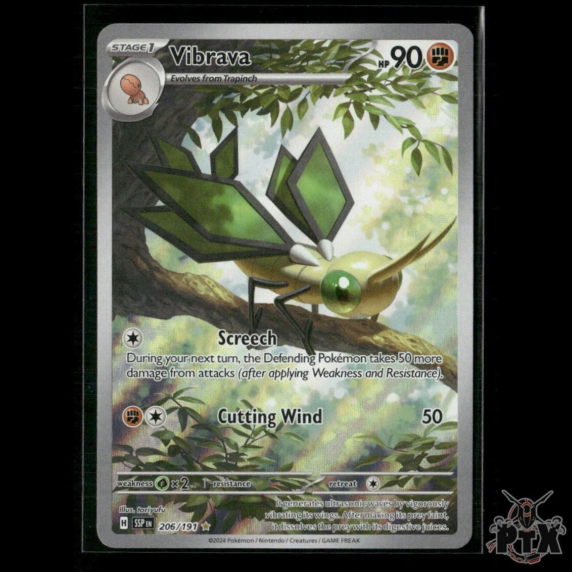 Vibrava 206/191 SV08: Surging Sparks NM Pokemon