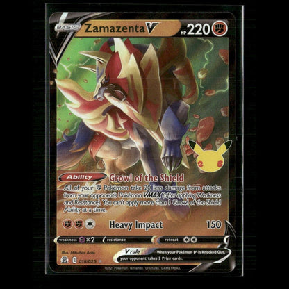 Zamazenta V 018/025 Celebrations NM Pokemon