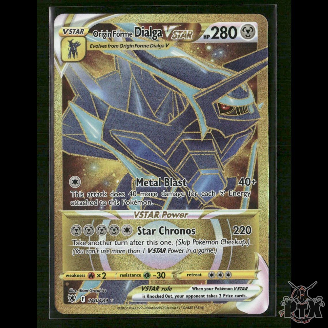 Origin Forme Dialga VSTAR (Secret) 210/189 SWSH10: Astral Radiance NM Pokemon