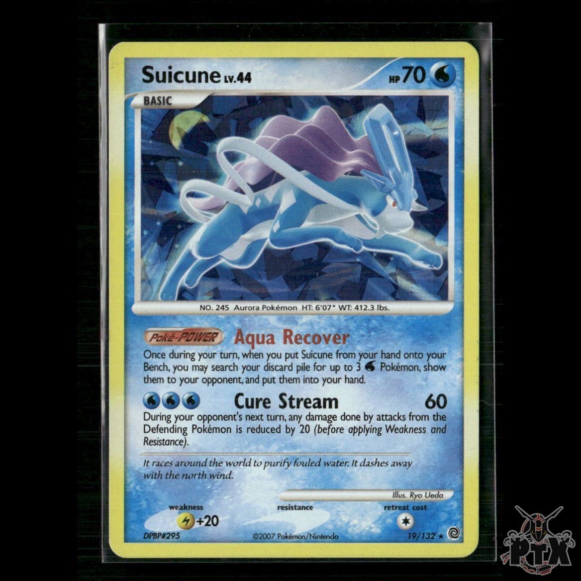 Suicune 19/132 (Cracked Ice Holo) Secret Wonders Promo MP Pokemon