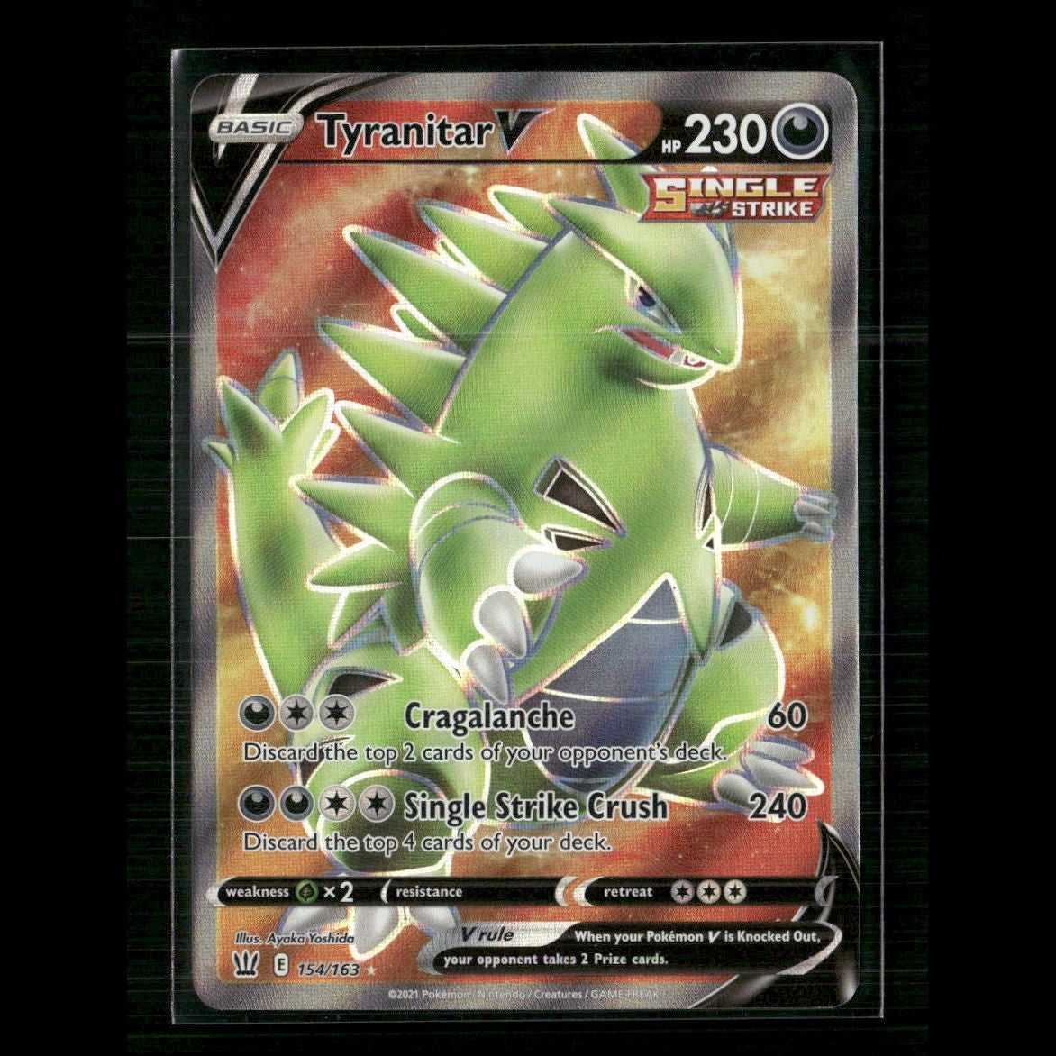 Tyranitar V (Full Art) 154/163 SWSH05: Battle Styles NM Pokemon