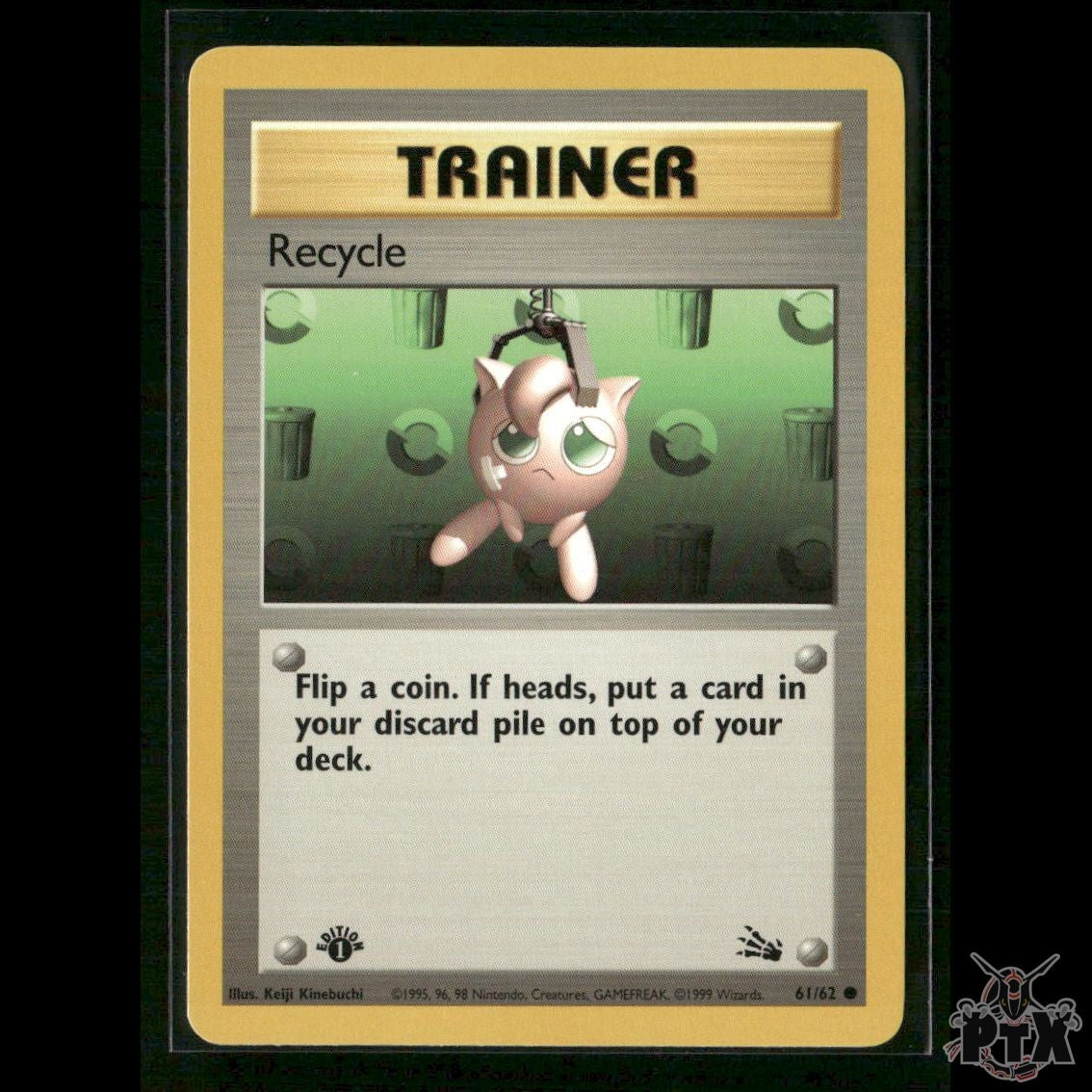 Recycle 61/62 1st Edition Fossil LP Pokemon