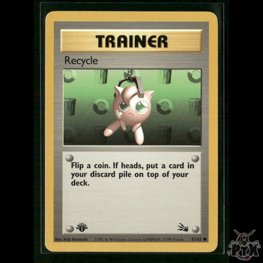 Recycle 61/62 1st Edition Fossil LP Pokemon