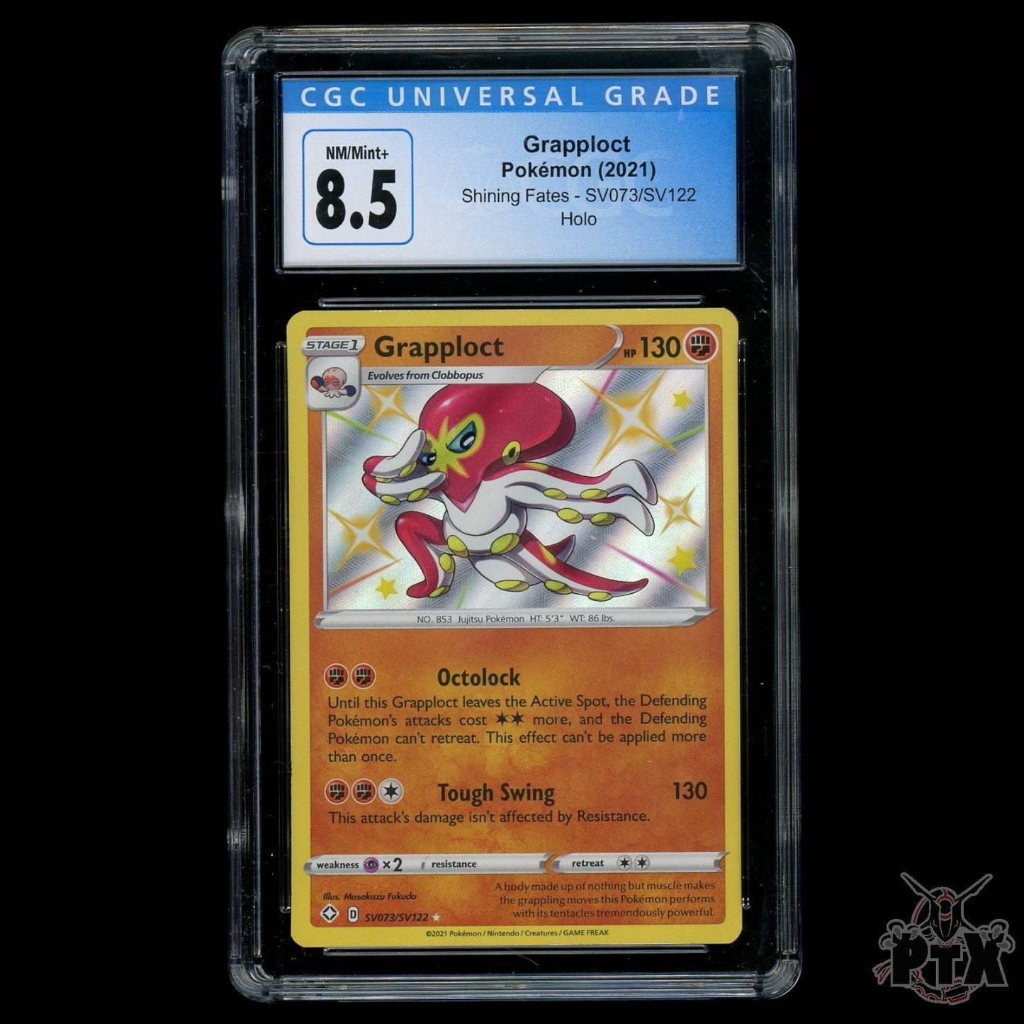 Grapploct #SV073/SV122 CGC 8.5 Shining Fates Pokemon 2021