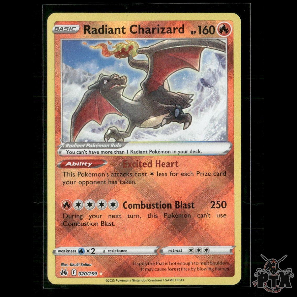Radiant Charizard 020/159 SWSH: Crown Zenith NM Pokemon