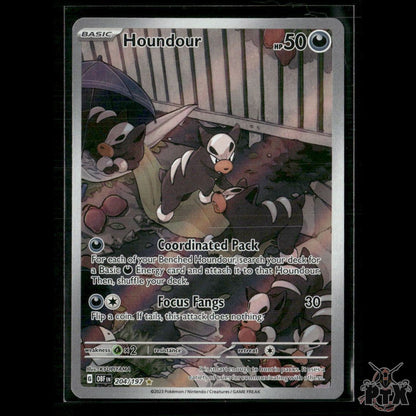Houndour 204/197 SV03: Obsidian Flames NM Pokemon