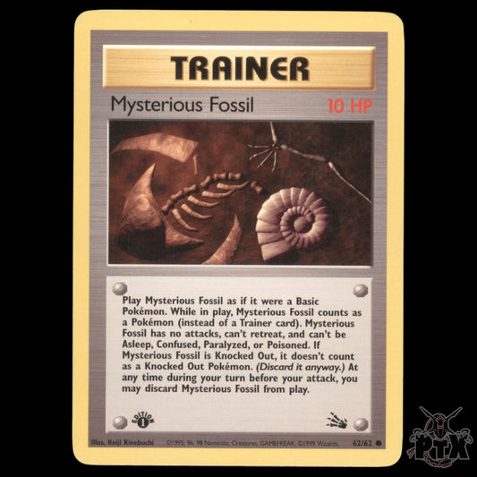 Mysterious Fossil #62/62 1st Edition Fossil NM/LP Pokemon 1999