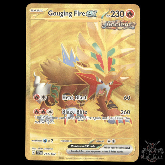Gouging Fire ex #214/162 Temporal Forces NM/Near Mint Pokemon 2024