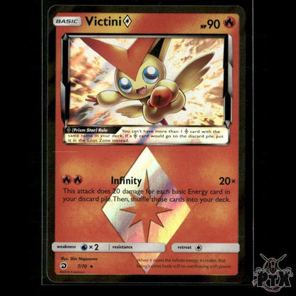 Victini Prism Star 7/70 Dragon Majesty NM Pokemon