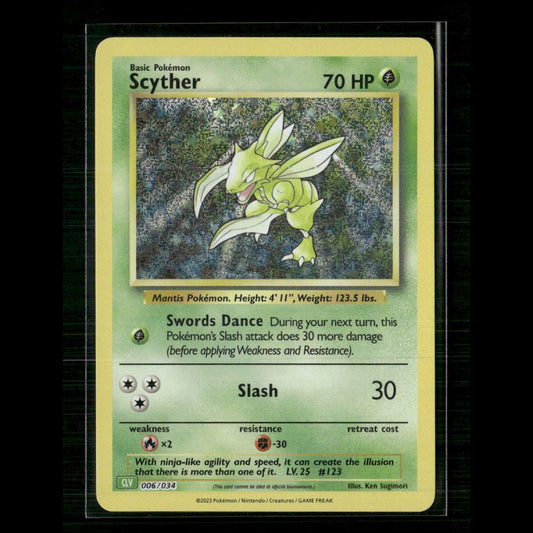Scyther 006/034 Trading Card Game Classic NM Pokemon