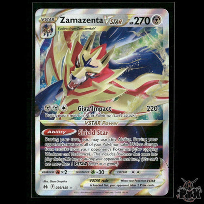 Zamazenta VSTAR 099/159 SWSH: Crown Zenith NM Pokemon