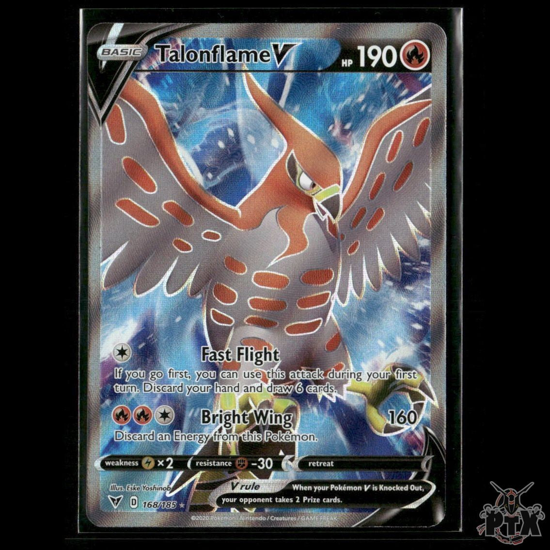 Talonflame V (Full Art) 168/185 SWSH04: Vivid Voltage NM Pokemon