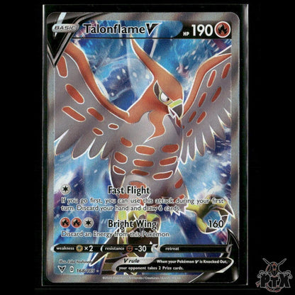 Talonflame V (Full Art) 168/185 SWSH04: Vivid Voltage NM Pokemon