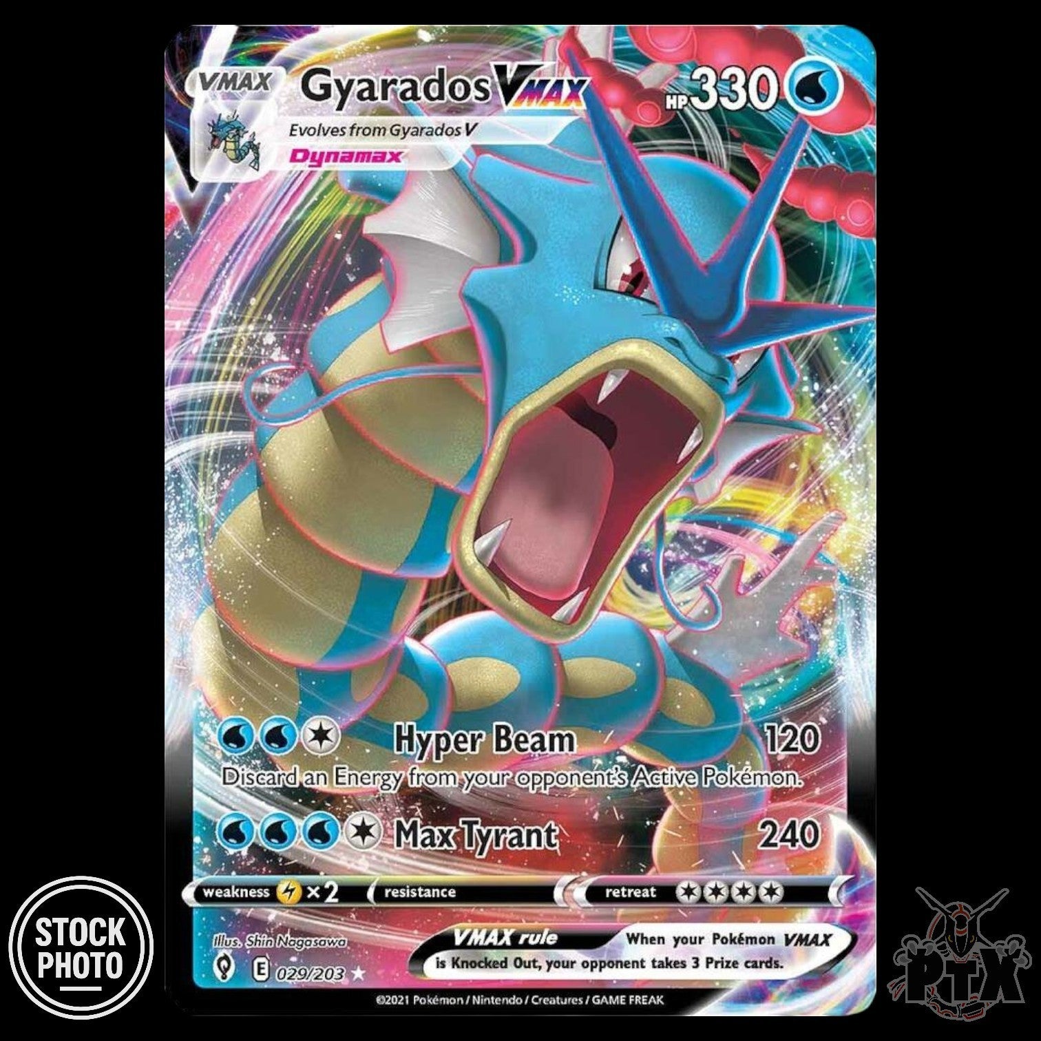Gyarados VMAX #029/203 Evolving Skies NM/Near Mint Pokemon 2021