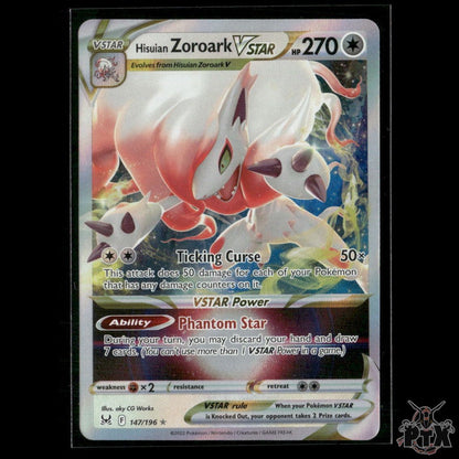 Hisuian Zoroark VSTAR 147/196 SWSH11: Lost Origin NM Pokemon