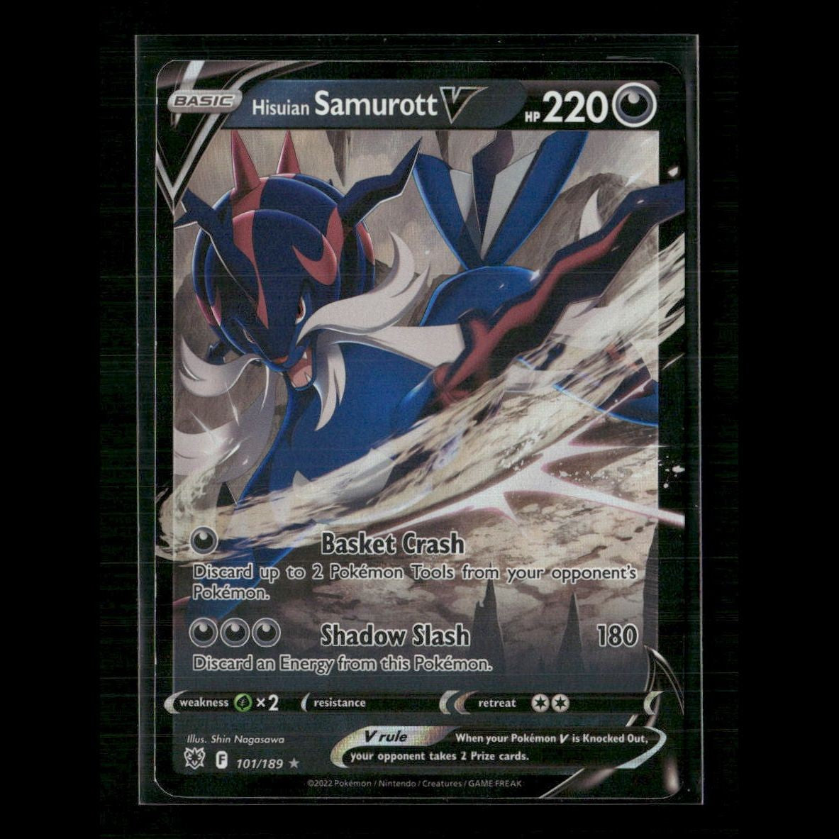 Hisuian Samurott V 101/189 SWSH10: Astral Radiance NM Pokemon