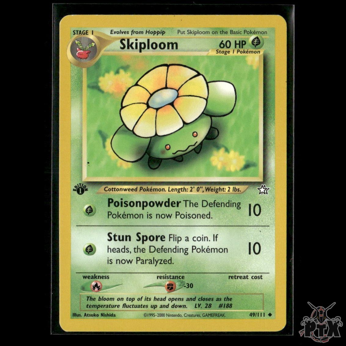 Skiploom 49/111 1st Edition Neo Genesis LP Pokemon