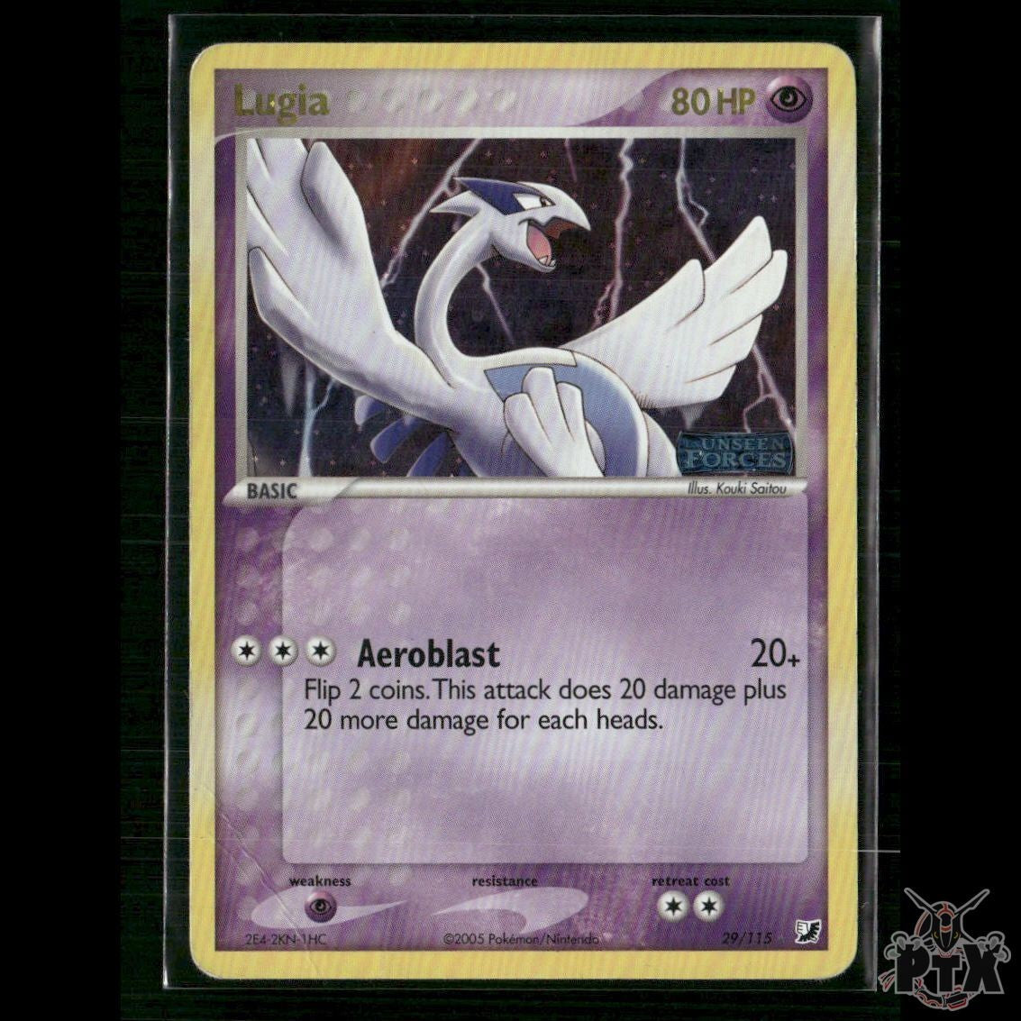 Lugia Reverse Holo 29/115 EX Unseen Forces HP Pokemon