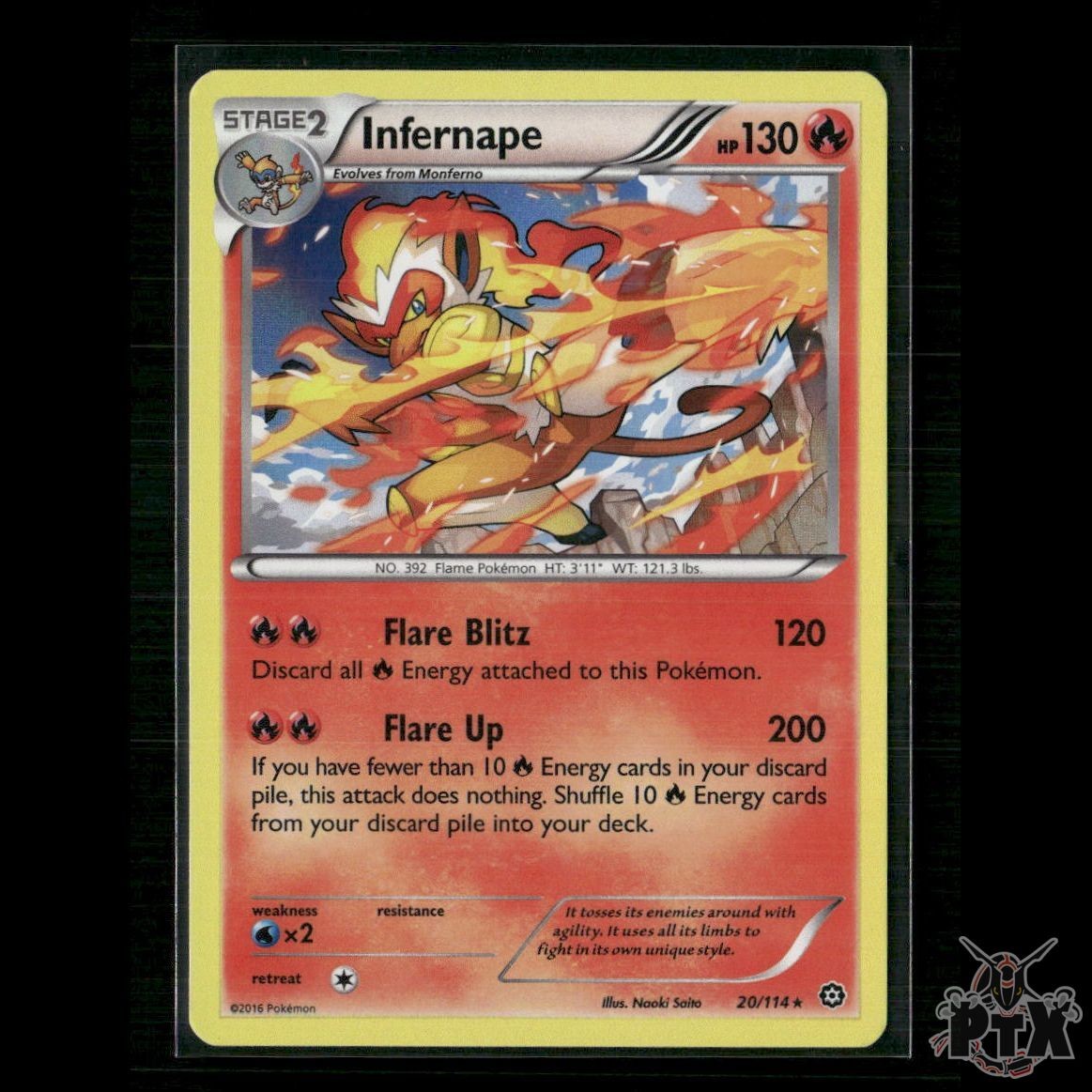 Infernape 20/114 XY - Steam Siege NM Pokemon