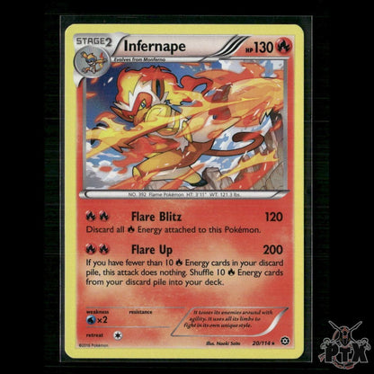 Infernape 20/114 XY - Steam Siege NM Pokemon