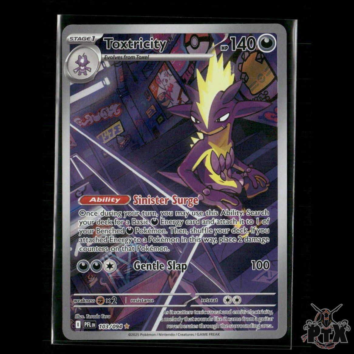 Toxtricity 103/094 ME02: Phantasmal Flames NM Pokemon