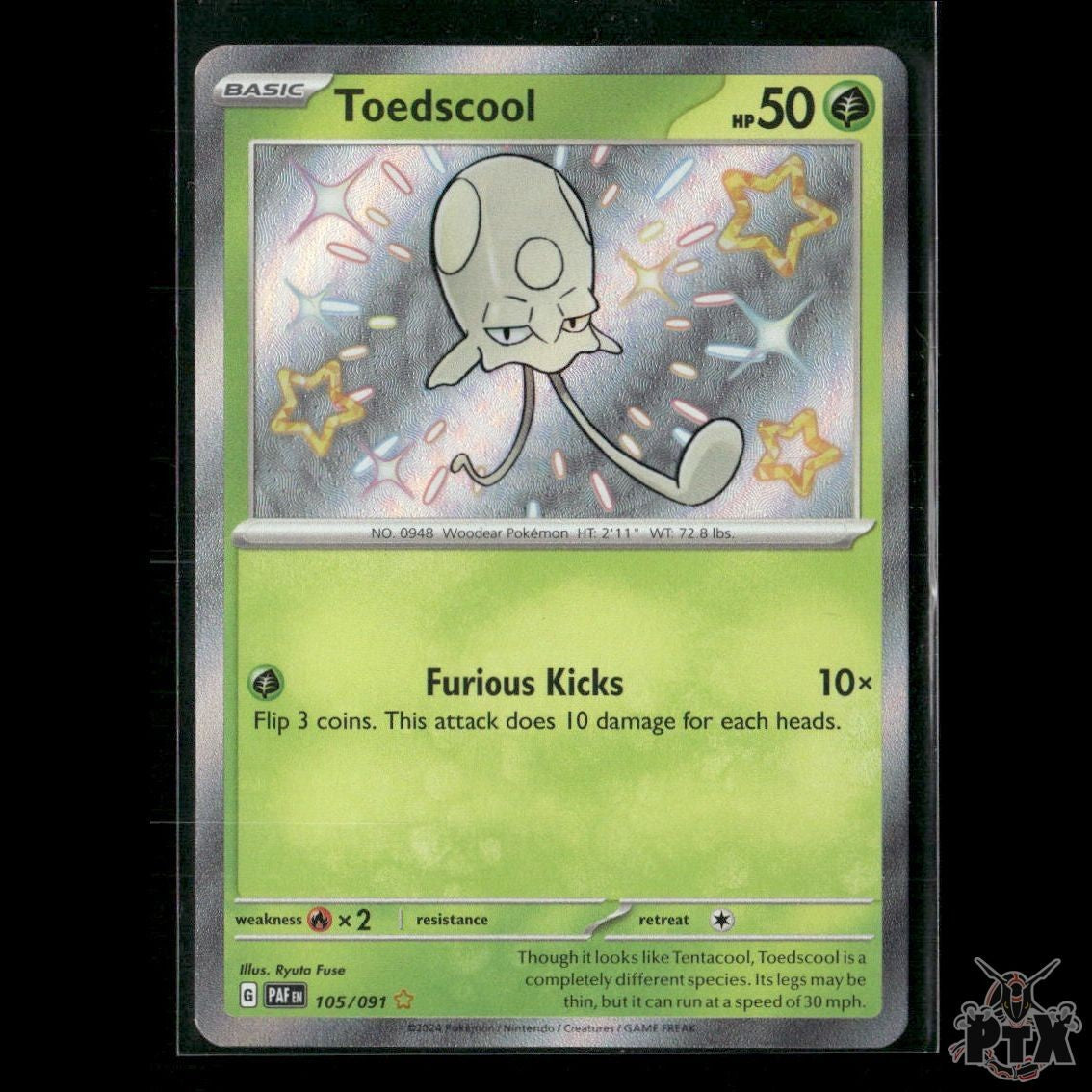 Toedscool 105/091 SV: Paldean Fates NM Pokemon 2024