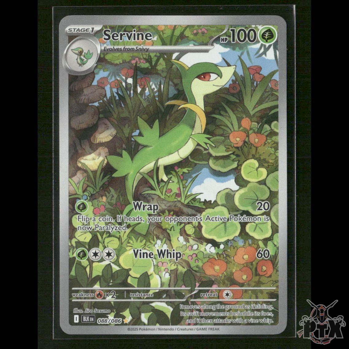 Servine 088/086 SV: Black Bolt NM Pokemon