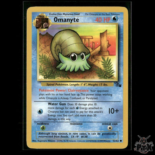 Omanyte 52/62 Fossil LP Pokemon