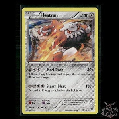Heatran 63/119 XY - Phantom Forces LP Pokemon