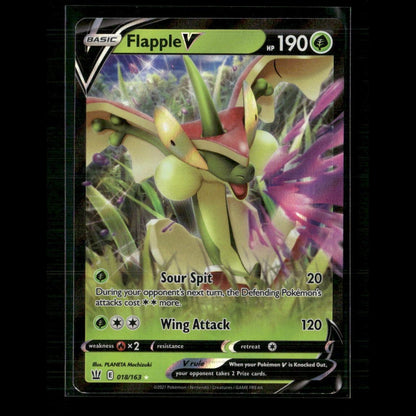 Flapple V 018/163 SWSH05: Battle Styles NM Pokemon