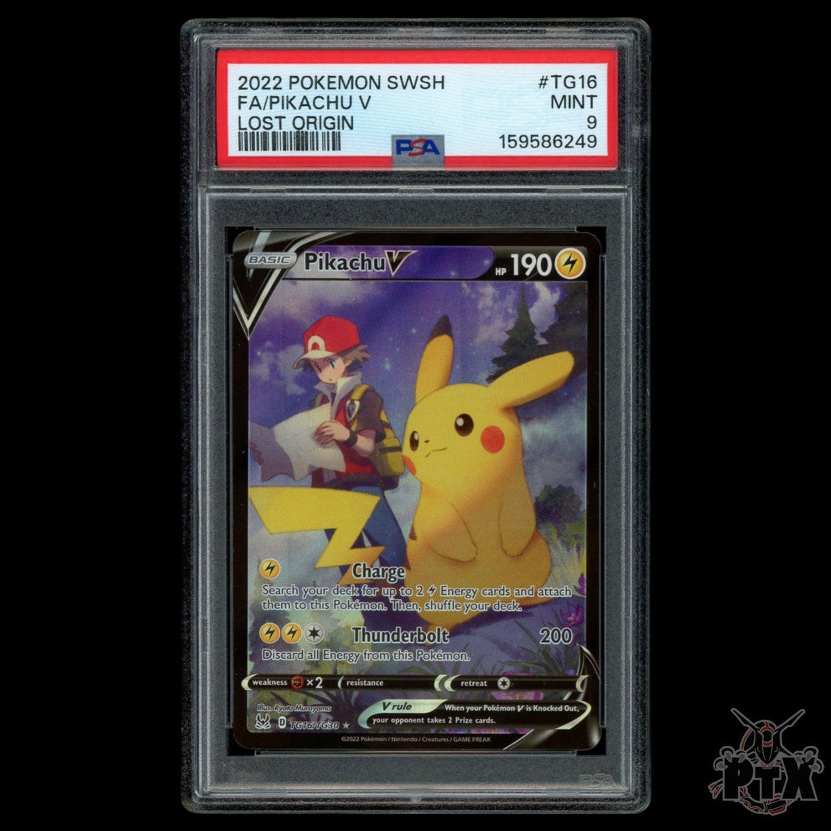 Pikachu V TG16/TG30 PSA 9 Lost Origin Pokemon 2022