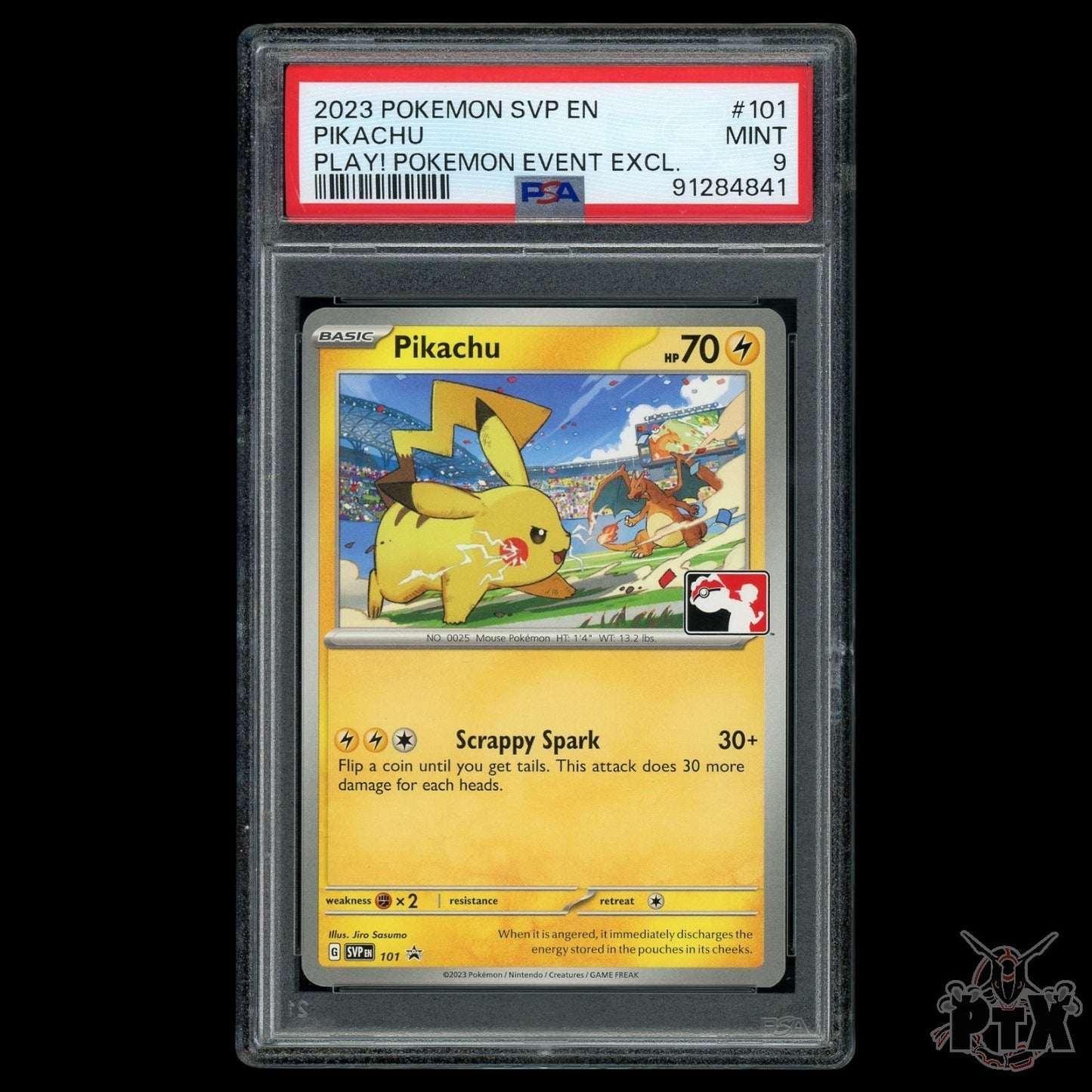 Pikachu #101 PSA 9 PLAY! Promo Pokemon 2023