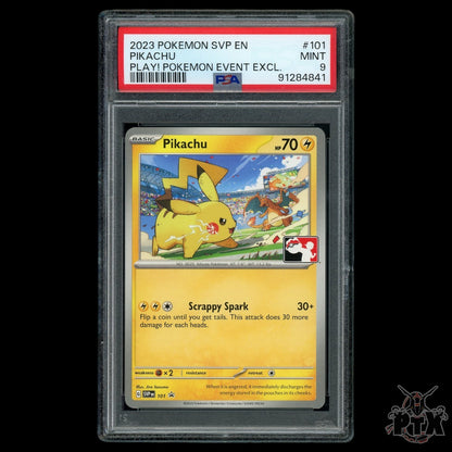 Pikachu #101 PSA 9 PLAY! Promo Pokemon 2023