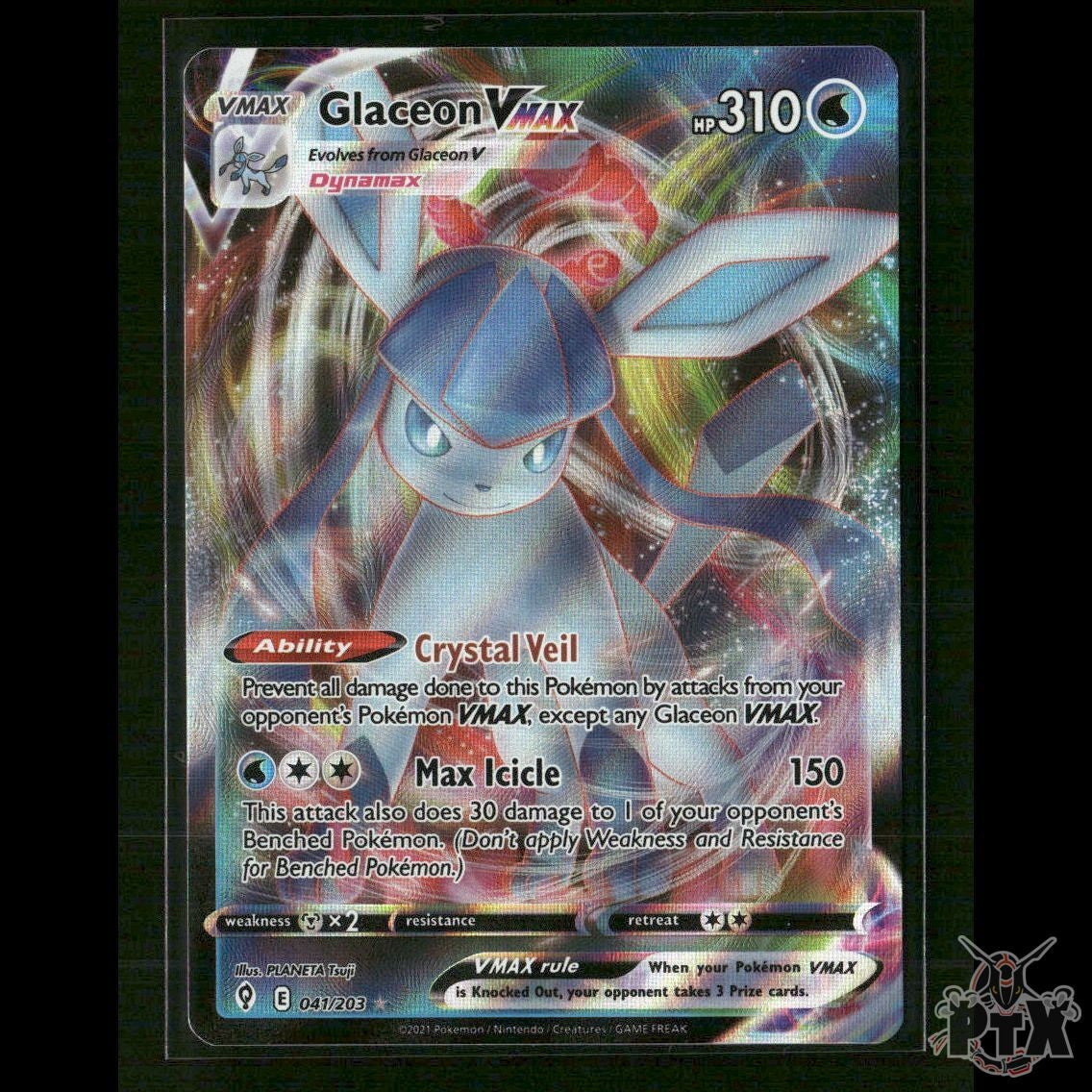 Glaceon VMAX 041/203 SWSH07: Evolving Skies NM Pokemon