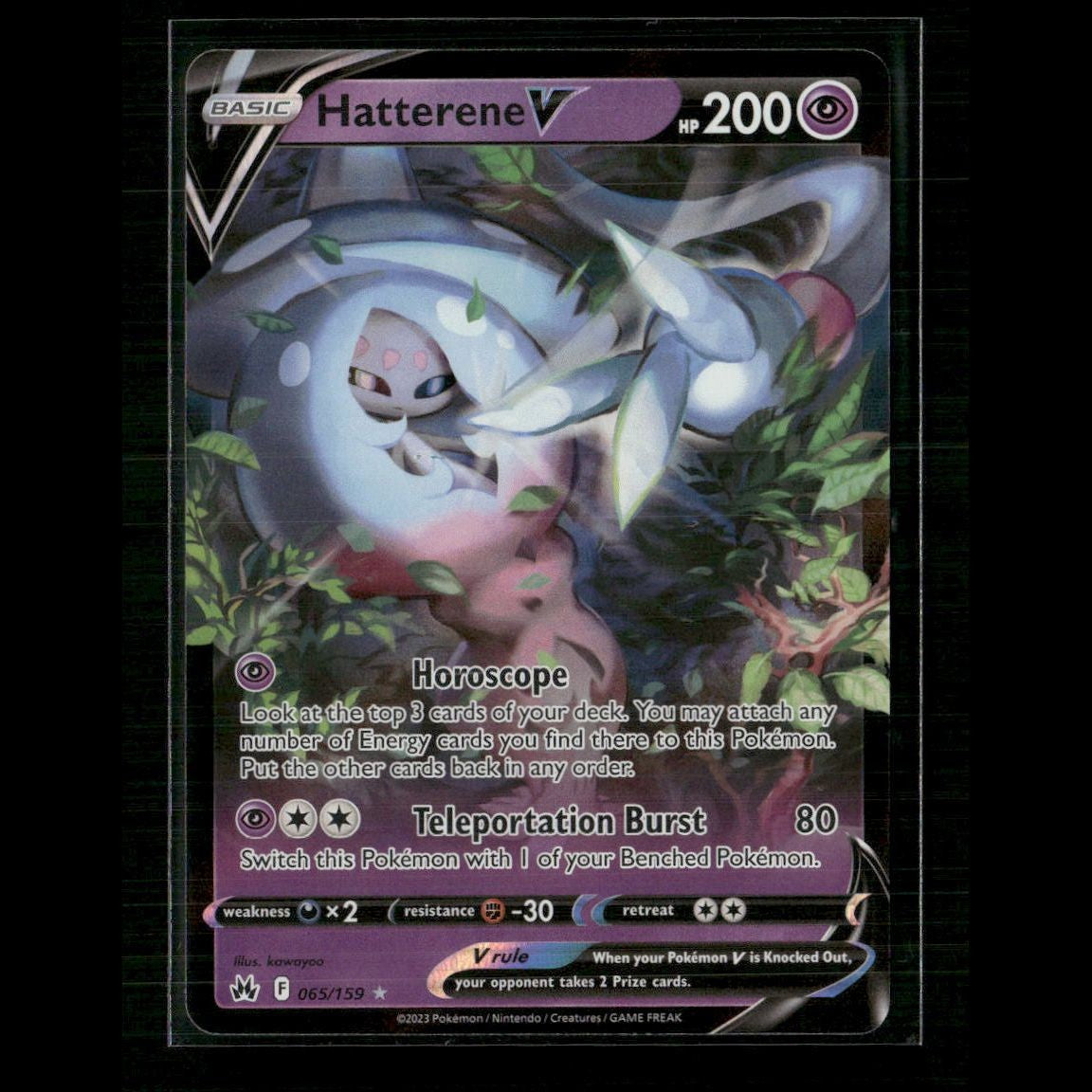 Hatterene V 065/159 SWSH: Crown Zenith NM Pokemon