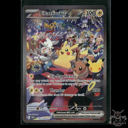 Pikachu ex 150/128 ME: 30th Celebration NM Pokemon