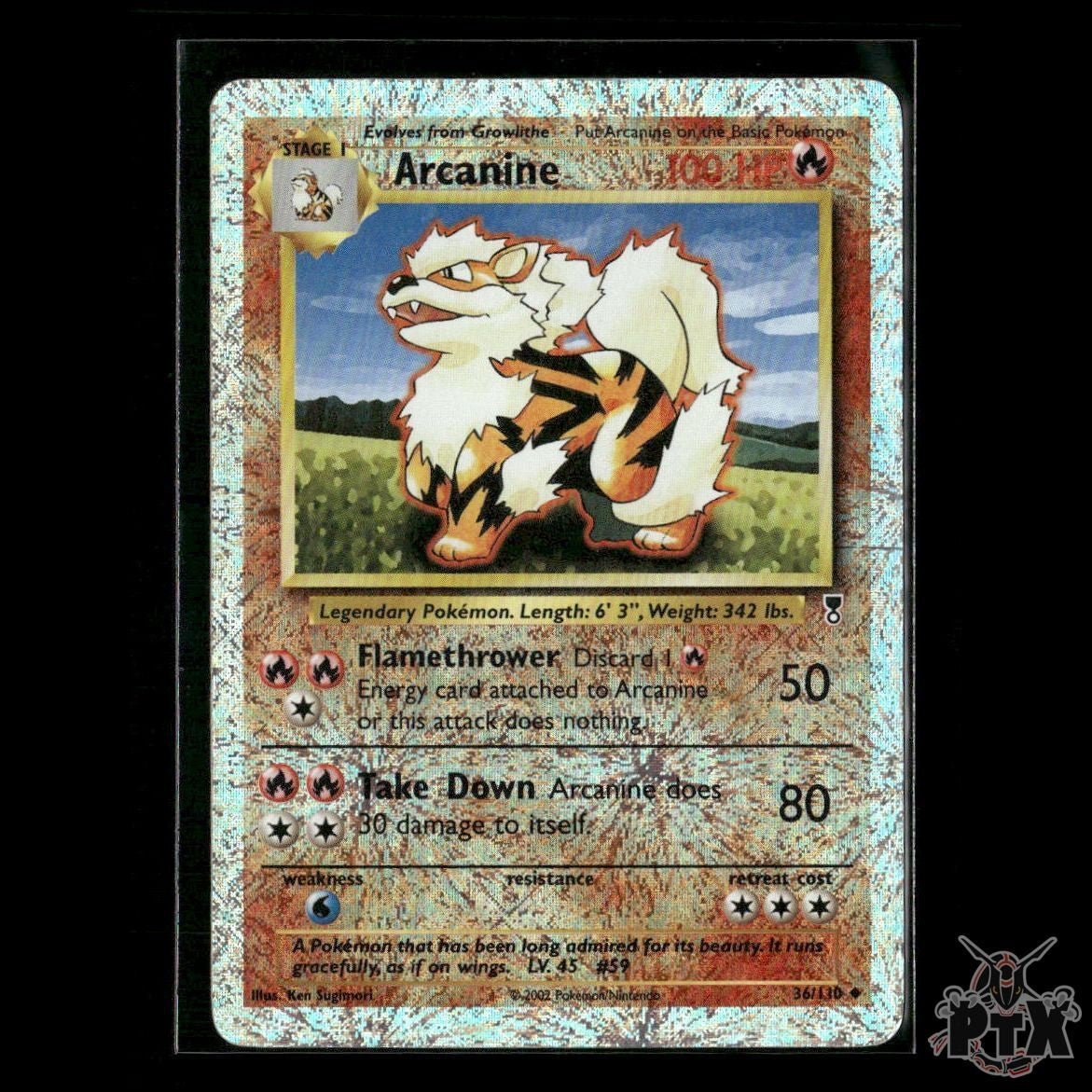 Arcanine Reverse Holo 36/110 Legendary Collection MP Pokemon