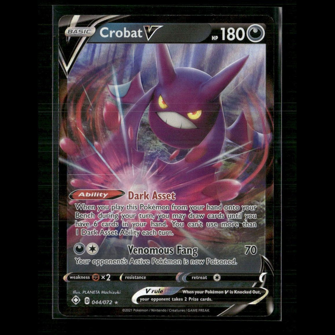 Crobat V 044/072 Shining Fates NM Pokemon