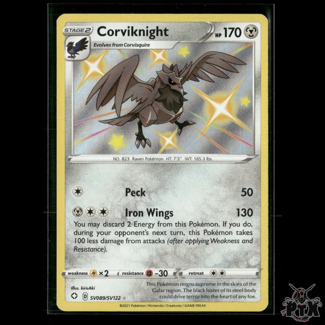 Corviknight SV089/SV122 Shining Fates: Shiny Vault NM Pokemon