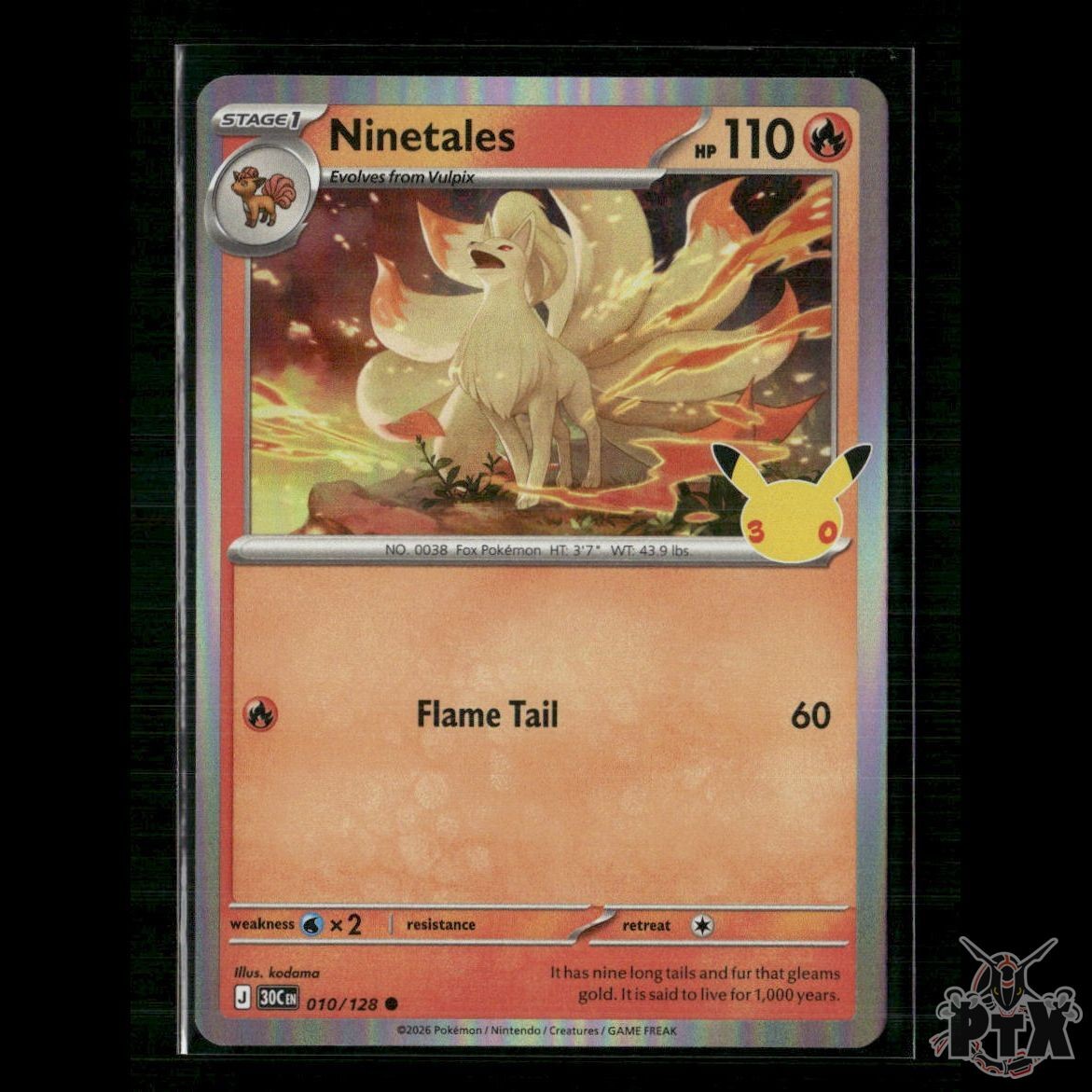 Ninetales 010/128 ME: 30th Celebration NM Pokemon