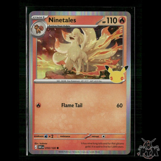 Ninetales 010/128 ME: 30th Celebration NM Pokemon