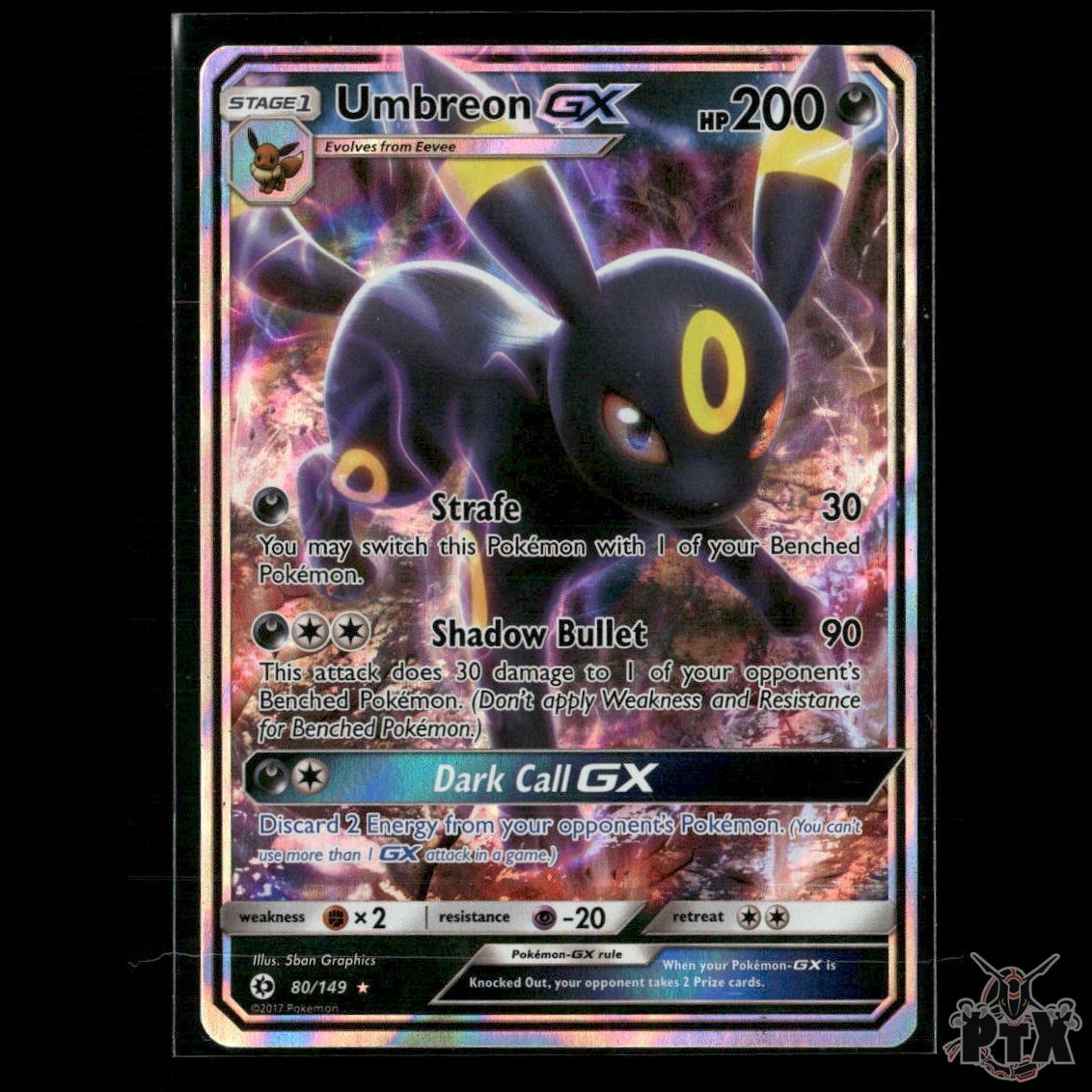 Umbreon GX 80/149 SM Base Set NM Pokemon