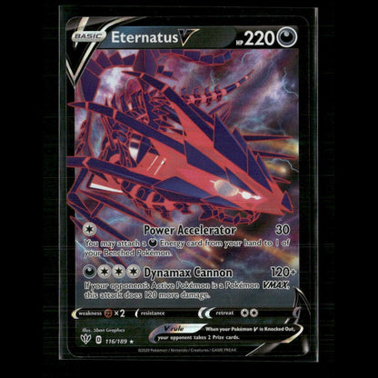 Eternatus V 116/189 SWSH03: Darkness Ablaze NM Pokemon