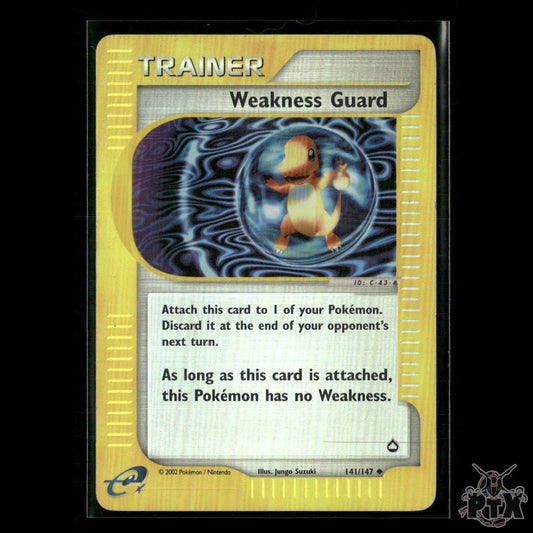 Weakness Guard Reverse Holo 141/147 Aquapolis LP Pokemon