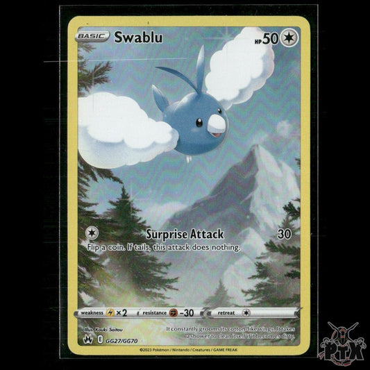 Swablu GG27/GG70 SWSH: Crown Zenith: Galarian Gallery NM Pokemon