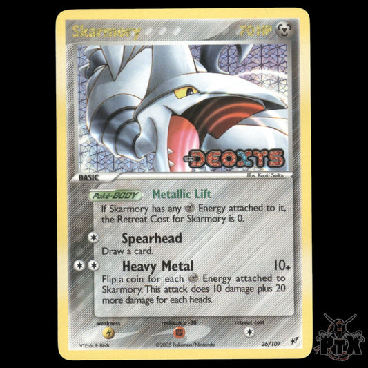 Skarmory Reverse Holo #26/107 EX Deoxys NM/Near Mint Pokemon 2005
