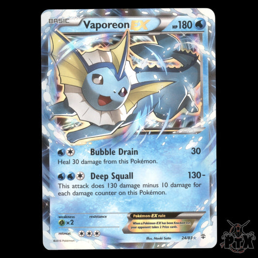 Vaporeon EX #24/83 Generations MP/Moderatly Played Pokemon 2016