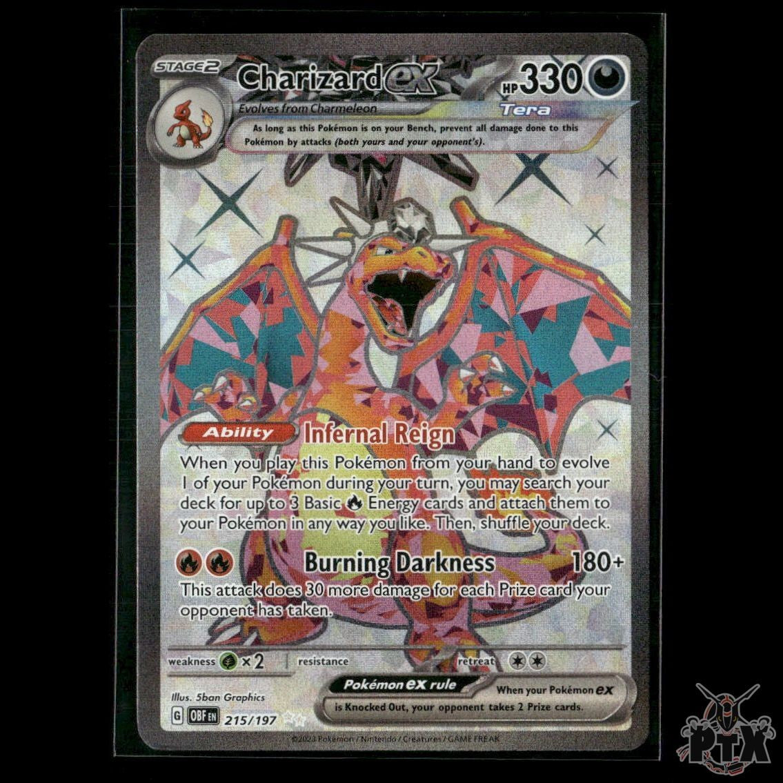 Charizard ex 215/197 SV03: Obsidian Flames NM Pokemon