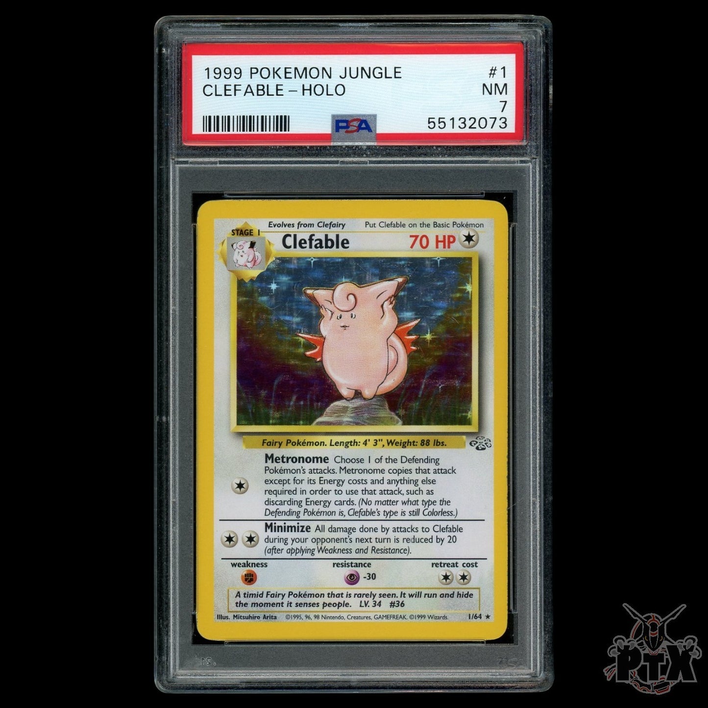 Clefable Holo #1/64 PSA 7 Jungle Pokemon 1999
